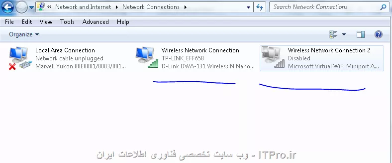 توی یکی از سایت های خارجی که همین مشکل رو داشتن گفتن که یکبار درایورش توی safe mode حذف و نصب بشه خوب میشه که انجام دادم و درست شد ولی بعد از ریستارت وقتی داخل سیستم رفتم درکنار کانکشن اصلی یه کانکشن دیگه ساخته بود که غیرفعاله و قابل حذف هم نیست .
عکسش اینه
||https://network.tosinso.com/files/get/4a2917d0-3757-4eb9-a75d-734d0e9945be||
و با کلی دردسر تونستم یه homegroup بین ویندوز 10 و 7 ایجاد کنم و دوتا سیستم الان جوین و شیر شده هستن
ولی مشکلی که دارم به صورت مقطعی سرعت شبکه خیلی پایین میاد و عملا هیچکاری نمیشه انجام داد وسط کار هم یدفعه قطع میشه و باید کلی منتظر بمونم تا دوباره همدیگه رو پیدا کنن و زمانی که همدیگه رو پیدا میکنن برای یک یا دو دقیقه اول خیلی سرعتش خوبه ولی باز افت میکنه
فایروال ها رو هم غیرفعال کردم
کارت شبکه بی سیم 4 تا آنتنش پر هست 
ممکن هست بخاطر کارت شبکه باشه؟
با دادن ایپی دستی میشه مشکل سرعت رو حل کرد؟