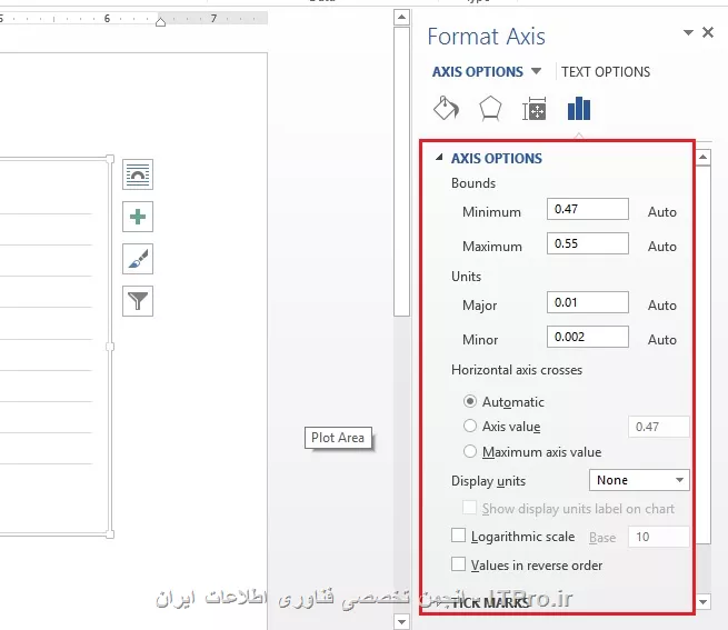 سلام
شما میتونید تنظیماتی رو که بصورت خودکار بعد از اینکه اعداد رو وارد میکنید انجام میشه،بصورت دستی انجام بدین 
در تصویر زیر مشخص کردم روی ستون مربوط به اعداد دابل کلیک کنید
||http://network.tosinso.com/files/get/84bd99cf-0d31-4256-b2f5-3beb063b4c5d||
کادر تنظیمات مربوط به جدول براتون باز میشه 
||http://network.tosinso.com/files/get/4a2df58f-66bb-4347-8f3a-629c9409cff7||
تنظیمات مربوط به واحد ها رو شما مجدد دستی وارد کنید طبق اعداد خودتون،شاید مشکل حل شد.