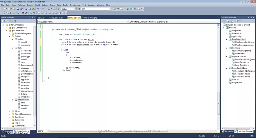 ||https://programming.tosinso.com/files/get/4bbf9f4d-0c80-4a5f-8d04-fb8db580953e||
این کدی که تو تصویر هست با استفاده از راهنمایی شماست.
ما جداول رو در dataclass و dataset هم تنظیم کردیم.
بازهم جداول رو نمی شناسه