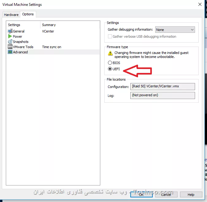 ||https://network.tosinso.com/files/get/4c8a13a8-290e-471f-a2a5-1384d92fc7ab||

وقتی که حالت UEFI قرار می دم ، مستقیم میره فایل ISO رو لود می کنه و ابونتو live رو میاره بالا

ولی در این حالت وقتی می خوام پسورد ESXI که داخل ریشه sda5 قرار داره رو reset کنم **مثل عکس پایین**
||https://network.tosinso.com/files/get/54ab4323-7ad1-4862-b8de-ac1c458b5141||

برای من sda5 اصلا وجود نداره