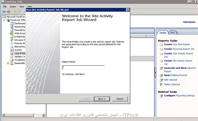 با سلام
من توی TMG ام ، مانیتورین اکی کردم ، و طبق این عکسها انجام دادم
||http://tosinso.com/files/get/d68cfe56-6fed-44fc-be58-9ae3b46902f0||
||http://tosinso.com/files/get/72c6f2c4-0873-4279-a926-963fc66a0cc0||
و گزارش روزانه ذخیره میشه و یه از طریق یه فایل html میشه با ie دیدش
توی این گزارش فقط  top ها دیده میشه
فقط ip هست
ادرس سایتهای دیده شده اصلا نیست

آیا روش من اشتباه بوده؟ کار دیگه ای باید کرد؟


به بخش دیگه هم پیدا کردم طبق عکس زیر
از این طریق میشه سایتهای دیده شده رو مانیتور کرد؟
||http://tosinso.com/files/get/4c90b1fe-8fff-42f8-a7e6-f0bff01b62ce||