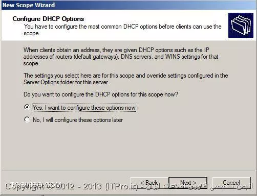 DHCP  یا Dynamic Host Configuration Protocol هسته ی یکی از سرویس های زیرساختاری شبکه محسوب می شود که مسئولیت ارائه IP آدرس ها و اطلاعات مربوط به DNS  سرورها به کلاینتها را بر عهده دارد. درمقاله |DHCP Option::http://www.tosinso.com/Articles/Details/541/DHCP%20Options| به معرفی Option ها و گزینه هایی که در نصب سرویس DHCP در ویندوز سرور 2008 به دانستن مفهوم آنها نیازمند بودیم پرداختم.در این مقاله به صورت تصویری نحوه ی نصب رول DHCP را توضیح خواهم داد و نگاهی گذرا به کنسول مدیریتی DHCP در ویندوز سرور 2008 خواهم داشت.

جهت نصب رول DHCP ، اولین موردی که باید به آن توجه داشت و پیش از نصب ،تنظیم مربوط به آن را چک کرد،داشتن Static IP سروری است که قصد نصب رول DHCP بر روی آن را دارید.در صورتی که سرور دارای Static IP نباشد،شما قادر نخواهید بود رول DHCP را بر روی آن نصب کنید.بعد از دادن IP دستی به سرور یا همان تنظیم Static IP باید طراحی های لازم جهت راه اندازی سرویس DHCP را انجام دهید.در طراحی باید موارد زیر را در نظر بگیرید:

* شبکه ای که قصد نصب این سرویس را بر روی آن دارید دارای چند سابنت و چه رنج IP می باشد؟
* IP آدرس های مر بوط به DNS سرور ،Default Gateway  و  دیگر سرورهای حیاتی و مهم در شبکه ،چه IP هایی هستند؟
*  سرویس DHCP مسئولیت ارائه خدمات به چندین کلاینت یا Device را در شبکه دارد؟
* سروری که قرار است سرویس DHCP بر روی آن نصب شود دارای چند کارت شبکه است ؟
* آیا نیاز شما اقتضا میکند که به روی هرکارت شبکه یک Scope  طراحی کنید یا نه ؟
* متناسب با تعداد کارتهای شبکه،چندین Scope خواهید داشت و کدام Scope بر روی کدام کارت شبکه قرار خواهد گرفت؟
* هر Scope باید از چه رنج IP شروع و تا چه رنج  IP ادامه داشته باشد.بهتر است Scopeها از قبل تعیین شوند.
* رنج IP مربوط به Exclusion Range را مشخص کنید.
* پیشنهاد می شود کلاینتهایی را که می خواهید IP آنها در Reservation Range قرار گیرند را مشخص کنید تا از قلم نیفتند.

!! نصب DHCP Role
جهت نصب رول DHCP ابتدا باید وارد کنسولServer Manager شوید،سپس گزینه Add Roles را انتخاب کنید:

 ||http://www.tosinso.com/files/get/49e7db6a-f526-430f-b283-eef0c7313ab5||
||http://www.tosinso.com/files/get/5ac7cf32-5bb3-4e9b-ba6e-ac73fd9855d5||
 سپس در میان رولهای نمایش داده شده در پنجره زیر،رول DHCP را تیک دارو گزینه Next را انتخاب کنید:

||http://www.tosinso.com/files/get/05e5b9ba-1932-4229-ad65-9ea4b7eeff08||
در صورتی که به سرور خود Static IP نداده باشید،در این مرحله اخطاری مبنی بر Static IP نبودن سرور و عدم امکان نصب رول DHCP را دریافت خواهید کرد.
در مرحله بعدی تعداد کارتهای شبکه ای که در سرور شما وجود دارند و شما می خواهید به روی آنها Scope های خود را تعریف کنید، نمایش داده خواهدشد. هرکدام از کارت شبکه هایی که می خواهید Scope های خود را به روی آنها تعریف کنید ،انتخاب یا تیک دار کنید.اصطلاح Connection Binding یعنی اینکه کدام رنجهای IP بر روی کدام کارت شبکه قرار گرفته باشند. 
همچنین شما درحین نصب رول DHCP  میتوانید دیگر تنظیمات مربوط به Scope ها را هم انجام دهید.در صورتی که تمایل داشته باشید Scope های خود را در همان کنسول مدیریتی DHCP انجام دهید،میتوانید از این مراحل بدون پر کردن گزینه های آن بگزرید.در اینجا ما انجام تنظیمات مربوط به Scope ها را به کنسول مدیریتی DHCP واگذار خواهیم کرد.

 ||http://www.tosinso.com/files/get/d954be2c-3741-4e67-87d9-2f18a1386ca6||
سپس در این مرحله مشخصات مربوط به Parent Domain یا دومینی که می خواهید DHCP  سرور بر روی آن فعالیت داشته باشد و همچنین مشخصات مربوط به DNS Server را وارد کنید و سپس گزینه Validate  را انتخاب کنید تا معتبر بودن DNS سرور شما بررسی و تایید شود.در صورت درست بودن IP مربوط به DNS سرور ، عبارت Valid همراه با تیک سبز رنگ در زیر آن قسمت ظاهر خواهد شد.در نهایت گزینه Next  را انتخاب کنید.

 ||http://www.tosinso.com/files/get/047dd83e-aab9-4ec0-9fa9-ef2a23c0e9e2||
در این مرحله در مورد سرویس WINS از شما سوال پرسیده می شود.در صورتی که در شبکه خود از این سرویس استفاده میکنید در اینجا IP مربوط به سرورهای آن را باید وارد کنید در غیر اینصورت گزینه اول را انتخاب و Next را بزنید:

 ||http://www.tosinso.com/files/get/c8f90b3b-bced-48bf-9612-0c8f1d61b39a||
همانطور که در بالانیز اشاره کردم شما میتوانید در حین نصب رول DHCP ، Scopeهای خود را نیز تعریف کنید .اینکار را در این مرحله از نصب رول می توانید انجام دهید.جهت تعریف Scope  کافی است گزینه Add را زده و اطلاعات خواسته شده مربوط به آن Scope را نیز وارد کنید.در غیر اینصورت گزینه Next را انتخاب کنید و وارد مرحله بعد شوید.
 
||http://www.tosinso.com/files/get/5a9b42e5-6711-44c5-8caa-de4dee95a345||
||http://www.tosinso.com/files/get/ae7a8e02-c12b-4299-9df7-3444b4a306d3||

در این مرحله در صورتی که از IPV6 استفاده میکنید میتوانید گزینه اول را جهت فعالسازی DHCPV6 انتخاب کنید.در غیر اینصورت گزینه دوم را انتخاب و Next را بزنید.
 
||http://www.tosinso.com/files/get/7e1dc8f1-17c7-45d1-b44f-abdf4f620325||

همانطور که از عنوان این پنجره بر می آید،در این قسمت نحوه Authorize کردن را انتخاب میکنید.اکتیودایرکتوری لیستی از DHCP سرورهای مجاز را در خود ذخیره میکند .جهت ذخیره و معرفی این DHCP سرور به اکتیودایرکتوری ،در این قسمت کاربری که در اکتیودایرکتوری است را وارد میکنید.در گزینه اول کاربری که با آن مشغول نصب این سرویس می باشید را انتخاب میکند که معمولا این کاربر ادمین است.در گزینه دوم شما نام کاربر دیگری را میتوانید وارد کنید.در گزینه ی آخر هم می توانید از ذخیره و معرفی این DHCP سرور به اکتیودایرکتوری خودداری کنید و گزینه Next را انتخاب کنید.اما همانطور که میبینید در پایین گزینه سوم به شما این هشدار را میدهد که این DHCP سرور برای اینکه بتواند در اکتیودایرکتوری سرویس دهد باید در آن Authorize شود.به هر حال این انتخاب شما می باشد.در نهایت گزینه Next را انتخاب کنید.

||http://www.tosinso.com/files/get/eabf314e-768e-4890-88cc-f4cadc3d7c7a||
 
در آخر خلاصه ای از اطلاعاتی که وارد کرده اید را به شما نمایش میدهد  و شما با زدن کلید Install این اطلاعات را تائید و نصب رول DHCP را آغاز میکنید.در صورتی که قسمتی از اطلاعات به درستی وارد نشده است گزینه  Previous را انتخاب و آن قسمت مورد نظر را اصلاح کنید.

||http://www.tosinso.com/files/get/7cf3ecd5-e7f5-4656-b614-a0ea465ad130||
 
با انتخاب گزینه Install ، رول DHCP شروع به نصب میکند.

||http://www.tosinso.com/files/get/be4b7009-f294-4b9d-9161-aa79f43cf497||
 
و در نهایت رول DHCP نصب می شود:
 
||http://www.tosinso.com/files/get/ab71f3f7-eae5-4fe1-900c-ecf8be4eeb96||

جهت وارد شدن به کنسول مدیریتی DHCP سرور از طریق منوی استارت،گزینه Administrative Tools و سپس DHCP را انتخاب کنید یا در Run تایپ کنید: dhcpmgmt.msc

شکل زیر نمایی از کنسول مدیریتی DHCP سرور است:

||http://www.tosinso.com/files/get/9d02c750-7c35-4dc4-9607-627f90456827||

!! ایجاد Scope جدید
برای ایجاد یکScope جدید در کنسول مدیریتی DHCP ،بر روی IPV4 راست کلیک کرده و گزینه New Scope را انتخاب کنید.سپس مراحل زیر را با دقت دنبال کنید:
 
||http://www.tosinso.com/files/get/34d01466-0152-4896-8166-7742f011fd8f||
||http://www.tosinso.com/files/get/b252e709-06b6-4010-9263-7b276c3ccf82||
 
در این پنجره باید برای Scopeی که می خواهید ایجاد کنید نامی انتخاب کنید و برای آن می توانید توضیحاتی را در قسمت Description اضافه کنید.Description در مواقعی که تعداد Scope ها زیاد باشد بسیار کاربردی می باشد.سپس گزینه Next را انتخاب کنید:

||http://www.tosinso.com/files/get/9fe64976-e2b7-4ee8-a34d-03144fc29c63||
 
در این پنجره،رنج IP ی که می خواهید آن Scope داشته باشد را مشخص می کنید.به خاطر داشته باشد که در End IP ، 8 کاراکتر آخر نمی تواند بیشتر از 254 باشد(همانطور که می دانید از 255 جهت Broadcast استفاده می شود). متناسب با رنج IP ی که واردمیکنید و کلاسی که آن رنجIP دارد،در قسمت پایین به صورت خودکار Subnet پر می شود:

||http://www.tosinso.com/files/get/47653958-410e-44a5-b8e7-0848a93487fa||
 
در پنجره بعدی شما آن رنجی را که می خواهید به عنوان Exclusion Range در نظر بگیرید را تعریف میکنید.شما می توانید بیش از یک Exclusion Range تعریف کنید.همانطور که میبینید در اینجا دو رنج IP برای Exclusion Range در نظر گرفته شده است:
 
||http://www.tosinso.com/files/get/a4f5cca4-1815-44ae-b36d-1cdd28af941b||

همانطور که از اسم این پنجره بر می آید،شما در اینجا مدت زمانی را که می خواهید IP ها را به کلاینتها قرض بدهید را تعریف می کنید،این مدت زمان یا همان Lease Duration به صورت پیش فرض 8 روز در نظر گرفته شده است که می توانید آن را تغییر دهید:
 
||http://www.tosinso.com/files/get/1fa23d7d-5a2b-4f5b-869f-22e83d7dde20||

در پنجره بعدی مشخص میکنید که آیا می خواهید تنظیمات مربوط به Option های DHCP را انجام دهید یا نه؟در اینجا جهت انجام این تنظیمات گزینه اول انتخاب شده است:

||http://www.tosinso.com/files/get/4ceda800-8a6c-42b8-bc71-0fe5f861c063||
 
Default Gateway های خود را در این قسمت تعریف و سپس Next را انتخاب کنید:

||http://www.tosinso.com/files/get/0a0c83ef-0d91-43c0-a71e-efbd5718af35||
 
در مرحله بعدی نام دومین و مشخصات مربوط به DNS Server را وارد کنید و گزینه Next را انتخاب کنید:

||http://www.tosinso.com/files/get/0d7d3874-6843-4b34-b2b7-09fbfae2d0b7||
 
در صورتی که از سرویس WINS استفاده میکنید اطلاعات مربوط به آن را وارد کنید ،در غیر اینصورت هم مجددا گزینه Next را انتخاب کنید:

||http://www.tosinso.com/files/get/2240e1fe-d43e-46a4-acea-a66de90341e7||
 
در این پنجره از شما پرسیده می شود که آیا می خواهید Scope مورد نظر را فعال کنید یا خیر؟در اینجا گزینه اول جهت فعالسازی Scope انتخاب شده است:
 
||http://www.tosinso.com/files/get/ae9083c0-05aa-4546-8595-30643ec0ff85||

و در نهایت با انتخاب گزینه Finish ،Scope  مورد نظر شما ایجاد خواهد شد:

||http://www.tosinso.com/files/get/51623f82-3668-4d53-b0c8-d0787a10bc3c||
 
و این هم نمایی از Scope ی که ایجاد کرده اید:

||http://www.tosinso.com/files/get/883a7d9c-1a06-417e-a07a-e6b23a5ec24f||
 
!! Scope Options
*Address Pool:*
کلیه IPهای مربوط به Scopeی که تعریف کرده اید در این قسمت قرار دارند.

*Address Lease:*
هر کلاینتی که در شبکه بالا بیاید و از سرویس DHCP ، IP دریافت کند در قسمت Address Leases ظاهر خواهد شد.

*Reservation:*
جهت اختصاص دادن Static IP به برخی از کلاینتهای بخصوص در این قسمت می توانید IP را برای آن کلاینتها را تعریف کنید.بر روی Reservation راست کلیک کرده و New Reservation را انتخاب کنید و سپس اطلاعاتی که از شما خواسته شده است را وارد کنید:
 
||http://www.tosinso.com/files/get/b47b5539-2d25-4c5f-b24d-f18d5fc240f3||
||http://www.tosinso.com/files/get/e98f70a0-d7bf-48f1-8320-e8e8f797e3f0||
 
*Scope Option:*
در این قسمت می توانید تنظیمات مربوط به Scope را ایجاد یا تغییر دهید.بر روی Scope option راست کلیک و گزینه Configure Option را انتخاب کنید:
 
||http://www.tosinso.com/files/get/1519b44e-51b7-4855-90d5-944f365797c0||
||http://www.tosinso.com/files/get/124f24c0-3cf9-4966-8522-dc9ef93f2115||
 
!! نتیجه گیری
DHCP یکی از سرویس های پایه ای و اساسی در شبکه محسوب می شود که تعریف،نصب و راه اندازی آن همانند دیگر سرویس های مهم شبکه نیازمند دقت و طراحی  می باشد.در این مقاله سعی شد نگاهی بر مبانی لازم جهت نصب و راه اندازی این سرویس مهم را  ارائه دهم.


نویسنده : فاطمه قرباوی
منبع : |جزیره سرویس های شبکه مایکروسافت وب سایت توسینسو::https://tosinso.com/microsoft|
هرگونه نشر و کپی برداری بدون ذکر منبع دارای اشکال اخلاقی می باشد. 