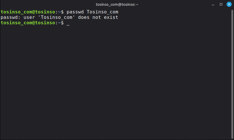 اشتباه تغییر رمز عبور در لینوکس (Linux)