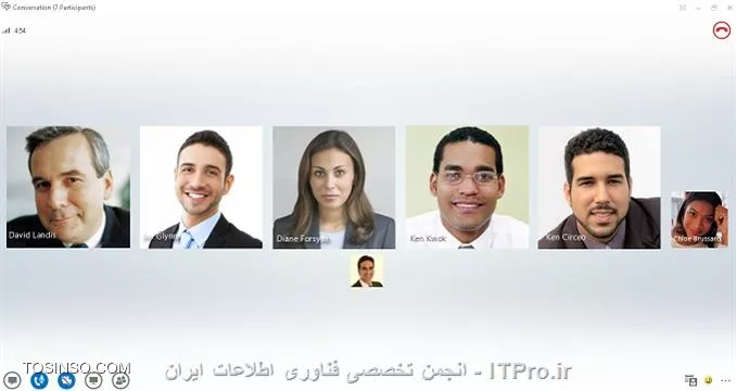 خب در مقاله قبل، سرویس Instant Messaging & Presence را با هم بررسی کردیم و با کارایی های آن به طور خلاصه آشنا شدیم. در این مقاله که سومین مقاله از سری آموزش گام به گام Lync Server می باشد، به معرفی اجمالی سرویس تماس صوتی/تصویری و برگذاری کنفرانس (Audio-Video Calling & Conferencing) خواهم پرداخت.

!! سرویس تماس صوتی/تصویری و برگزاری کنفرانس (Audio-Video Calling & Conferencing)
این گروه از امکانات شامل برقراری تماس های صوتی و تصویری (Audio/Video Calling)، برگزاری کنفرانس درون سازمانی و تحت اینترنت (Audio Conferencing، Video Conferencing، Web Conferencing) و همچنین معرفی قابلیت حضور در کنفرانس توسط شبکه تلفن شهری (Dial-In Conferencing) می باشد.

!! تماس صوتی و تصویری (Voice/Video Calling)
با استفاده از این سرویس، شما قادر به برقراری ارتباط صوتی و تصویری با دوستان و همکاران خود هستید. این همکاران می توانند در هر جایی از این کره خاکی باشند، فقط کافیست که به شبکه شما متصل باشند.

||http://tosinso.com/files/get/5a0114ab-0d89-434e-ae7a-28f0587ae5ab||

!!مکالمه صوتی گروهی (Audio Conferencing)
با استفاده از این سرویس، شما امکان مکالمه صوتی با دوستان خود به صورت گروهی را دارید. این کنفرانس میتواند از 2 نفر یا بیشتر تشکیل شده باشد. نکته قابل توجه این است که این مکالمه فقط شامل کامپیوتر شخصی (میکروفن و هدست) نمی شود، بلکه می توان با استفاده از تلفن های رومیزی، IP Phone، تلفن های هوشمند، تبلت ها و یا اینترنت (Web Based) نیز در این مکالمه شرکت کرد.

||http://tosinso.com/files/get/0804e842-900c-4f06-ade0-95e8ec233ac3||

!! قابلیت Dial-In Conferencing
قابلیت Dial-In Conferencing (یا Dial-In Audio Conferencing) به شما و مشتریان شما این امکان را می دهد که از هرجایی و فقط با استفاده از شبکه تلفن شهری (PSTN) بتوانید در کنفرانس های سازمانی شرکت کنید. اگر سازمان شما کاربران و یا مشتریانی دارد که خارج از سازمان بوده و دسترسی به کامپیوتر ندارند و نیاز دارند که در کنفرانس های شما شرکت کنند، می توانند تنها با شماره گیری یک شماره تلفن شهری (PSTN) به کنفرانس ملحق شوند. نکته جالب توجه این قابلیت این است که نیاز به هیچ گونه سخت افزار خاصی نداشته و فقط کافیست که شماره تلفنی را شماره گیری نمایند.

||http://tosinso.com/files/get/b4d0f5b4-edff-40eb-a46f-837219f3dbcc||

!! مکالمه تصویری گروهی (Video Conferencing) 
سرویس Video Conferencing به شما این امکان را میدهد که نه تنها با 1 نفر، بلکه با چند نفر به صورت همزمان ارتباط تصویری برقرار کنید. نکته قابل توجه این سرویس این است که تمامی تصویرها به صورت زنده (Live) بوده و شما قادر هستید تمامی شرکت کنندگان در کنفرانس را به صورت زنده مشاهده کنید.

||http://tosinso.com/files/get/b018f715-09ee-47af-bd19-7579f29a7e04||

البته همانند Audio Conferencing، این سرویس نیز محدود به کامپیوترهای شخصی نبوده و شما میتوانید از طریق اینترنت، تلفن های هوشمند و تبلت ها نیز در این کنفرانس ها شرکت نمایید. فقط کافیست که دستگاه شما مجهز به دوربین و یا Webcam باشد.

||http://tosinso.com/files/get/4de4afe1-7588-4205-9412-490e106cc409||

!! برگزاری کنفرانس تحت وب (Web Conferencing)
تصور کنید جایی هستید که میبایست خیلی سریع با همکار خود تماس گرفته و یک سری نکات را به او اطلاع دهید، همینطور میبایست وسیله ای را به او به طور زنده نشان دهید، و البته روی کامپیوتر خود Lync Client را نصب نکرده اید و یا امکان برقراری ارتباط بین Lync Client شما و دفتر شرکت وجود ندارد. حال چه کاری می بایست انجام دهید؟ قابلیت Web Conferencing در Lync Server 2010 به شما این امکان را میدهد که تنها با استفاده از یک مرورگر (ترجیحا Internet Explorer) و بدون نیاز به نصب نرم افزاری خاص، ارتباط صوتی و تصویری با همکاران خود برقرار کنید.

* *نکته:* نکته قابل توجه در مورد تمامی مدل های ذکر شده کنفرانس این است که مدیر کنفرانس، حضور و یا عدم حضور افراد در کنفرانس را مشخص می کند. کاربران قبل از ورود به کنفرانس در اتاق انتظار (لابی) منتظر مانده و توسط مدیر کنفرانس به کنفرانس وارد می شوند. همچنین مدیر کنفرانس می تواند به صلاحدید خود افراد را از کنفرانس بیرون کرده و یا افراد جدیدی را به کنفرانس دعوت کند.

||http://tosinso.com/files/get/e782daad-03fa-4455-937b-fb14b7a6a92a||

||http://tosinso.com/files/get/adbc3cbd-2628-469a-97e5-c13aba0973a8||

در این مقاله سرویس Audio/Video Calling & Conferencing را با هم بررسی کردیم. در مقاله بعد که چهارمین مقاله از این سری آموزشی می باشد، سرویس Sharing & Presentation را معرفی خواهم کرد.

نویسنده: سعید خلیفی 
منبع: |جزیره سرویس های شبکه مایکروسافت وب سایت توسینسو::https://tosinso.com/microsoft|
هرگونه نشر و کپی برداری بدون ذکر منبع دارای اشکال اخلاقی می باشد