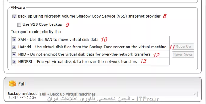 چگونگی و نکات مهم Backup and Restore از ساختار VMware بوسیله ابزار Backup Exec