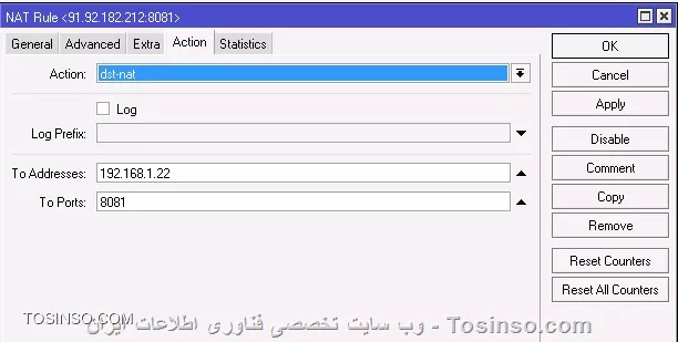 سلام دوستان من 2 تا dvr دارم که برای اینکه بتونم بیرون از محل تصاویر روی موبایل یا ... داشته باشم یه ایپی ولید خریدم از مخابرات و یه نت روی فایروالم نوشتم که به این شکل هست||https://tosinso.com/files/get/4ed12cfa-b759-474b-8612-86284e212869||
||https://tosinso.com/files/get/8f3deca6-fb0c-44d8-85d6-00903ad67465||
پورت http دستگاه dvr هم روی 8081 گزاشتم 
حالا وقتی توی مرورگرم میزنم ipvalid:8081 هیچ اتفاقی نمیوفته 
لطفا راهنمایی بفرمایین ممنون