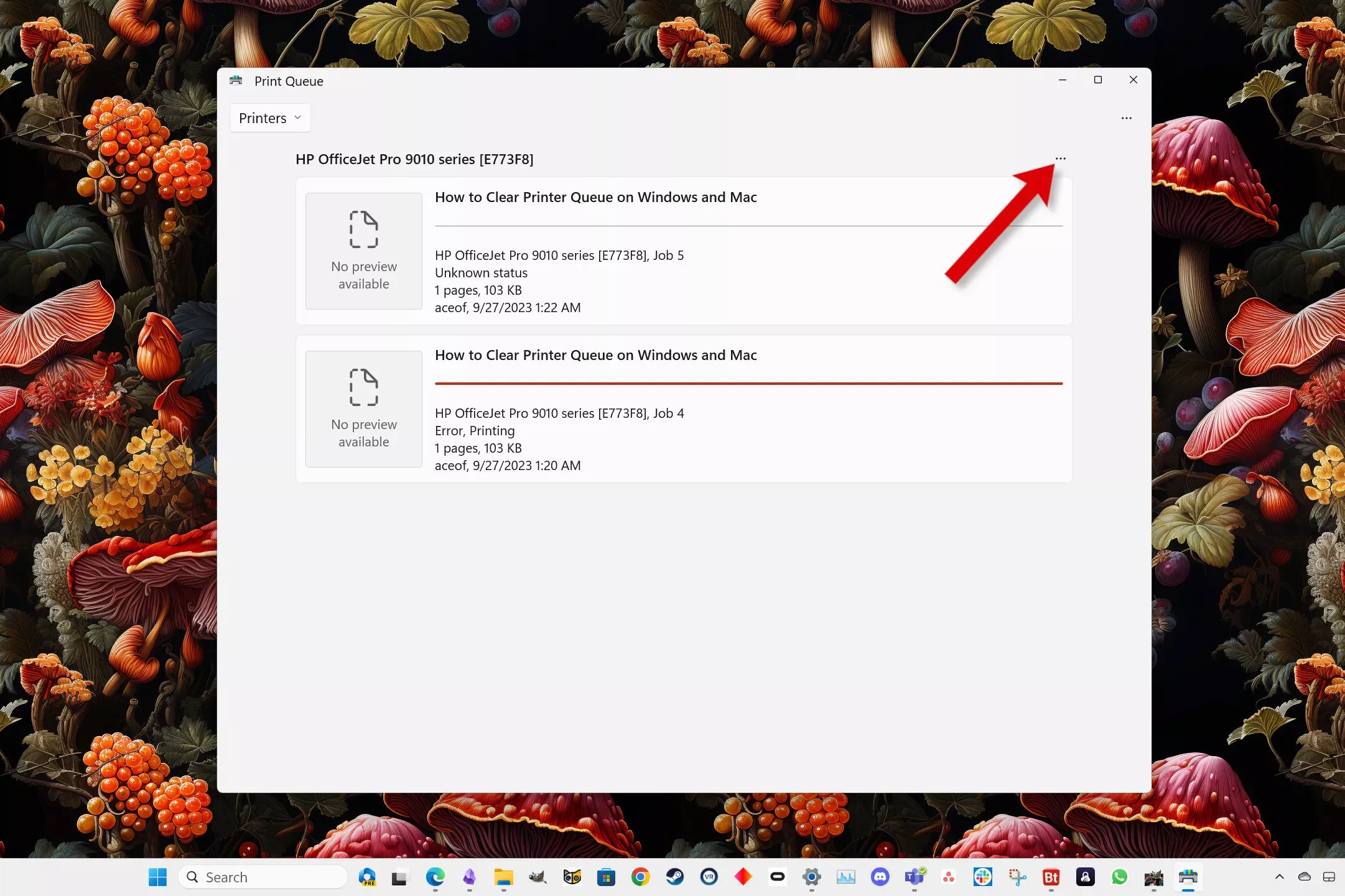 حذف صف در پرینتر ها