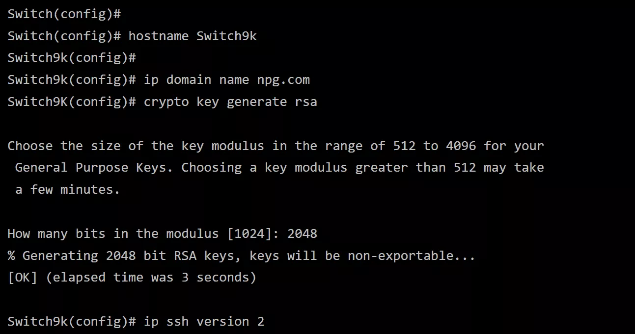 راه اندازی  SSH سیسکو