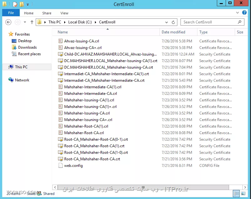 آموزش جامع PKI در مایکروسافت و Active Directory Certificate Services : قسمت دهم