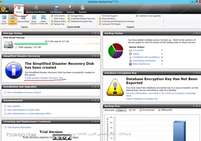 Simplified Disaster Recovery در Symantec Backup Exec 15 