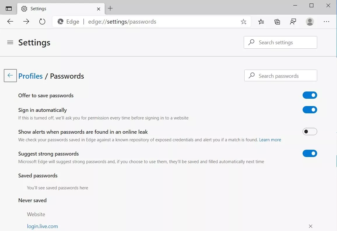 Microsoft edge пароли. Пароли Microsoft Edge. Browser://settings/passwords настройки. Сохранение паролей в Edge. Saved passwords Edge.