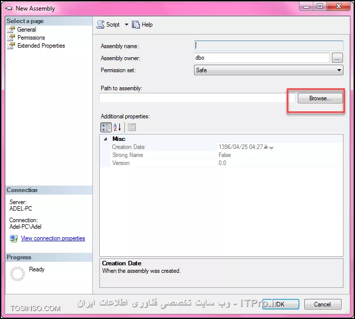 با سلام
همان طور که دوست عزیزمون راهنماییتون کردن در sql server 2016 مطابق راهنمای خود میکروسافت می تونید از جداولتون خروجی json بگیرید : 
این عکس و بنده از سایت خود مایکروسافت گرفتم :
<center>
||https://dba.tosinso.com/files/get/034552a8-8700-4936-9e81-88b1087689ed||
<center>
---------------------
اما برای نسخه های قبل از 2016 باید چیکار کرد :
استفاده از CLR : توابعی که به زبان های مبتنی بر دات نت نوشته میشن بعد به صورت اسمبلی به sql معرفی میشن
خوب برای تبدیل خروجی جداولتون به خروجی JSON :
سه تا اسمبلی باید توی sql ایجاد کنید با دسترسی Unrestricted : این نوع دسترسی دسترسی کامل است به گونه ایی که به این توابع دسترسی کامل به فایل ها و فولدرهای سرور خودتون هم می دید
ابتدا برای اینکه بتونید همچین اجازه ایی به خودتون بدین که اصلا همچین توابعی تعریف کنید ابتدا باید خاصیت TRUSTWORTHY پایگاه داده مربوطه on باشد همون طور که از معنی کلمه پیدا است با فعال کردن این گزینه بانک اطلاعاتی شما به صورت قابل اعتماد می تونه اسمبلی هایی رو به صورت Unrestricted تعریف کنه .
<center>
||https://dba.tosinso.com/files/get/d39626f2-cc93-4654-a927-ebaf552dbbd1||
<center>
بعد از اینکه TRUSTWORTHY رو فعال کردیم : بروی بانک اطلاعاتیمون راست کلیک می کنیم و در بخش Option از فغال شدن آن اطمینان حاصل می کنیم :
<center>
||https://dba.tosinso.com/files/get/cad6298e-40d3-4233-afc8-3e7609c0d5b5||
<center>
بعد از این کار باید clr_option که اجازه میده اسمبلی های ما به توابع .net دسترسی داشته باشن و فعال کنیم :
ابتدا یک کوئری جدید میسازیم و اجراش می کنیم :
<center>
||https://dba.tosinso.com/files/get/563a304b-eac7-4106-9ad3-f85663321074||
<center>
خوب حالا وقتش رسیده که سه تا اسمبلی رو به Sql سرورمون اضافه کنیم :
سپس فایل های DLL رو به ترتیب پایین اضافه می کنیم به بخش اسمبلی ها :
<center>
||https://dba.tosinso.com/files/get/f6a02f05-713c-469a-ae5b-1dd523848842||
<center>
این سه فایل از آخر همین پست قابل دانلود هستن .
خوب حالا هر سه فایل رو باید در بخش اسمبلی ثبت کنیم یا اصطلاحا Register کنیم :
برای این کار طبق تصاویر پایین مراحل رو پیش میریم :
<center>
||https://dba.tosinso.com/files/get/ec6d45fd-7d77-4172-95b5-ca989667878e||
<center>
بعد از پنجره ی ظاهر شده بروی Browse کلیک کرده و آدرس فایل DLL رو بهش می دیم :
<center>
||https://dba.tosinso.com/files/get/550d220a-9cbd-42fb-bbd7-38bc94608f8d||
<center>
در اخر قبل از اینکه بروی ok کلیک کنیم باید Permission رو بروی Unrestricted بزاریم :
<center>
||https://dba.tosinso.com/files/get/08a18a7d-848c-4e4a-ad4d-72c3087ff265||
<center>
خوب سه تا فایل DLL رو به همون ترتیبی که در عکس واستون مشخص کردم در بخش اسمبلی تعریف می کنید :
<center>
||https://dba.tosinso.com/files/get/f1ef830f-8db3-40c2-8e6f-8e606e502ece||
<center>
خوب حالا پس از اضافه کردن سه اسمبلی باید از تابعی که داخل اون برای تبدیل خروجی جداول SQL به Json استفاده کنیم :
اسم اسمبلی هست : JSON.SQL
اسم کلاسمون هست : StoredProceduresAndFunctions
اسم فانکشن یا تابع ما هست : xf_JSON_Query
به سه تا پارامتر بالا جهت استفاده از اسمبلی نیاز داریم :
خوب حالا باید یک فانکشن توی Sql ایجاد کنیم و بگیم که از اسمبلی با نام فلان و کلاس فلان و تابع فلان استفاده کن :
<center>
||https://dba.tosinso.com/files/get/94150bcd-db98-4ca0-b8c3-321dc1a2c5e1||
<center>
خوب همون طور که میبینید پارامتر اول این تابع دستور SQL ی هست که قرار خروجی اون دستور تبدیل به JSON بشه و پارامتر دوم هم تعیین کننده ی این است که در پارامتر اول از تک کوت یا دابل کوت استفاده کردیم که باید 0 باشه .
<center>
||https://dba.tosinso.com/files/get/a6f04bfc-551a-415b-a845-e63876a2fc61||
<center>
خوب حالا باید تابعمون و تستش کنیم :
اینم نتیجه ی نهایی :
<center>
||https://dba.tosinso.com/files/get/e5afc3b6-1cb0-4fd6-b136-df24062e25f7||
<center>
اطلاعات جدلمون این بوده که خروجی JSon ش شده این :
<center>
||https://dba.tosinso.com/files/get/cfde8873-82e6-4abf-bbfd-c3c528b9cb37||
<center>
|دانلود فایل های DLL مورد نیاز::https://www.mediafire.com/?p8s1cc41mrm3yxc|