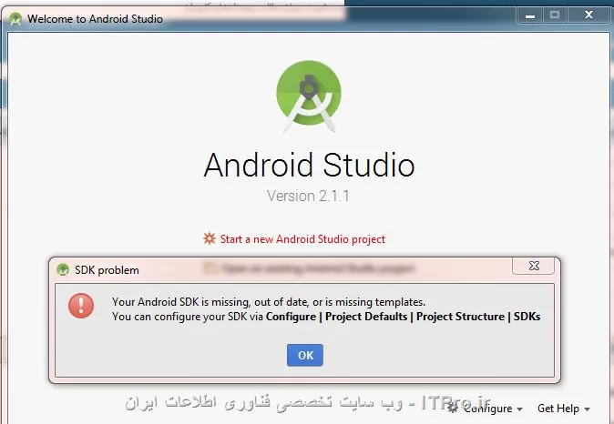 سلام و وقت بخیر ، بعد از نصب jdk و  sdk و android studio وقتی روی android studio کلیک می کنم این پیغام میاد

||http://tosinso.com/files/get/2c96380b-4531-4a26-be16-41ccadc28b8b||

و وقتی روی گزینه start a new android studio project کلیک می کنم این ارور میاد:

||http://tosinso.com/files/get/55679a07-a49c-4de2-97d9-a01a9dc77503||

اینم تصویری از صفحه sdk

||http://tosinso.com/files/get/63f54954-f9f8-446d-b180-d88b8e8045ed||

