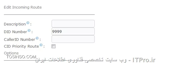 گام اول : تنظیمات Gateway ، Newrock
1-	اتصال به محیط گرافیکی:
Ip پیشفرض در مدل های مختلف Gateway های Newrock متفاوت است در جدول زیر چند نمونه از مدل ها نشان داده شده است.
 
     ||http://tosinso.com/files/get/f25f27a3-cb58-4545-9de0-3564304e8987||

 Ip دستگاه را در مرورگر وارد کنید تا محیط login دستگاه نمایش داده شود .

||http://tosinso.com/files/get/a8bce7b8-e036-470f-9bb7-8d3a8c636345||

به صورت پیشفرض username همه دستگاه های newrock ، admin و Password آن در مدل های مختلف متفاوت است جدول زیر به بخشی از آنها اشاره کرده است.

||http://tosinso.com/files/get/f916e55c-fb72-44a2-bff7-8ff71a615dda||

2-	بعد از ورود به محیط تنظیمات ابتدا باید sip server Elastix را به دستگاه معرفی کنیم  تا ارتباط بین elastix و gateway برقرار شود . برای این کار از مسیر زیر اقدام میکنیم .
                                                                                                                                                                                                                       Basic --- SIP
||http://tosinso.com/files/get/5baef045-c717-40f1-b775-0b6c73b7227a||

حال فییلدهارا بر اساس جدول زیر پرکنید و تنظیمات را save کنید.
پورت پروتوکل  sip (پورت پیشفرض پروتوکل sip ، 5060 است)	   :  Local signaling port
Ip سرور Elastix و پورت آن (پیشفرض 5060 )                            :   	Registrar server    
Ip سرور Elastix و پورت آن (پیشفرض 5060 )                            :         	Proxy server  
Per line	                :                                                                   Registrar mode

برای مثال 
Local signaling port    :                        5060
Registrar server         :      10.20.30.1:5060
Proxy server             :      10.20.30.1:5060
Registrar mode         :                      Per line

3-	بعد از تعریف sip server  باید برای مسیردهی پورت های FXO به سمت سرور Elastix ترانک (Trunk) ایجاد کنیم . برای ایجاد ترانک از مسیر زیر اقدام میکنیم.
                                                                                                                                                                                                    Trunk ---- Trunk 
||http://tosinso.com/files/get/0dd4d4a3-a10b-4f87-a3ac-6e1c18b05b72||

در بخش Trunk ID پورت FXO مورد نظر را انتخاب کنید Inbound handle را Binding  قرار دهید local SIP port را5060  و در بخش Number عددی دلخواه را وارد نمایید و گذینه های Caller ID detection  و Echo cancelation را تیک بزنید و این کار را برای تمام پورتهای FXO مورد نیازتان انجام دهید . بیاد داشته باشید که برای مسیردهی پورت های FXO با Elastix عددی که در بخش Number معرفی میکنید را باید در بخش Inbound Route  سرور Elastix و درقسمت DID Number  وارد کنید . 

پورت FXO مورد نظر	                               Trunk ID
Binding 	                                    Inbound handle
عددی دلخواه 	                                        Number
نمایش شماره تماس گیرنده	Caller ID detection  
حذف اکو از صدا 	                          Echo cancelation

برای مثال: 

Trunk ID                             FXO-1
Inbound handle                 Binding
Number                                9999
4-	حال باید برای مسیردهی تماس هایی که از سمت سرور Elastix می آید Route  بنویسیم . برای نوشتن Route  از مسیر زیر اقدام میکنیم .
                                                                                                                                                                  Routing ----- Routing Table          
||http://tosinso.com/files/get/89a440a0-2e80-4d00-a765-88042dfcad61||

در Box پیشه رو Route  مورد نظر را مینویسیم . این Route  به این معناست که تمام درخواست ها از سمت سرور Elastix را به سمت پورت های FXO بفرست .  
                                                                                                                                                                                       IP    X    ROUTE   FXO 1-8  
||http://tosinso.com/files/get/aa8a7501-d83e-4be9-81d2-3d1cadd4bc31||

5-	در اخر از تب Advance وارد  تب Tones شده و Country/region  را IRAN قرار میدهیم و دستگاه را یکبار Restart میکنیم . 

||http://tosinso.com/files/get/2148f7bb-0f89-4670-9ce1-fd3707ccb2b1||

گام دوم : تنظیمات سرور Elastix
1-	ایجاد Trunk  برای معرفی Gateway Newrock به  .Elastix برای ایجاد trunk  از مسیر زیر اقدام مینماییم :
                                                                                   PBX - PBX Configuration - Trunk - add sip trunk                                                                                                               در قسمت Outgoing Settings موارد زیر را مطابق شکل زیر پرکنید . نامی دلخواه برای Trunk درنظر بگیرید. 

||http://tosinso.com/files/get/be18aed9-422a-434d-bfbc-08ba550d35b8||

Trunk Name	           Trunk
host	Ip                   newrock
qualify	                     YES
Port                         	5060
type	                          PEER

2-	تعریف Inbound Routes برای مسیردهی تماس های ورودی از Gateway Newrock به سرور elastix در این قسمت تعیین میکنم که تماسهایی که وارد Elastix میشوند به کجا هدایت شون . برای مثال به تماس ورودی به داخلی مورد نظر یا منشی تلفنی (IVR) ،صف یا گروه پاسخ گو (Ring Group) یا ... هدایت شود .برای تعریف Inbound Routes  از مسیر زیر اقدام میکنیم .DID Number را همان شماره ای که در قسمت Trunk در Gateway newrock قرار دادیم مقدار دهی میکنیم ودر قسمت Set Destination ، Destination  مورد نظر را برای مسیردهی تماس ورودی قرار میدهیم .
                                                                                                                                                                     PBX - PBX configuration - Inbound Routes - Add Incoming Route

||http://tosinso.com/files/get/559ddd08-123d-4d22-844d-167e0641848f||
||http://tosinso.com/files/get/6caba472-aafe-4098-95d7-dd0763243cf5||

قسمت Set Destination شامل موارد زیر است . 

||http://tosinso.com/files/get/45d273d4-c2fb-4c1a-ab27-bfaac754ee0e||


3-	تعریف Outbound Routes برای مسیردهی تماس ها به سمت Gateway newrock . برای تعریف Outbound Routes از مسیر زیر اقدام میکنیم .اسمی دلخواه در قسمت Route Name انتخاب کنید و در قسمت Dial Patterns الگوی تماس دلخواه خود را وارد و در اخر از قسمت Trunk Sequence for Matched Routes ترانک مورد نظر برای هدایت تماسها به سمت Gateway  انتخاب کنید.
                                                                                                                                                                                                                PBX - PBX Configuration - Add Route

||http://tosinso.com/files/get/78056424-8215-4b2b-951f-64236308fe54||

روشهای Dial Pattern نویسی :

||http://tosinso.com/files/get/3f41a388-ec63-43f3-9a3a-a1245e184495||

PREPEND  =عددی یا مجموعه اعدادی که می خواهیم به شماره مورد نظر ما اضافه شود.
PREFIX  =عدد یا اعدادی می باشد که می خواهیم از شماره تماس گرفته شده حذف گردد.
   = MATCH PATTERN شماره هایی که در نهایت به سمت ترانک خروجی هدایت می شوند.
CALLER ID  = این پارامتر برای زمانی می باشد که ما میخواهیم این قانون برای یک داخلی خاص اعمال گردد.
کارکترهایی که در Dial Pattern مورد استفاده قرار میگیرد :
.	همه ی اعداد به هر تعدادی
X	اعداد بین 0 تا 9
Z	اعداد بین 1 تا 9
N	اعداد بین 2 تا 9
[ , ]       [ - ]	اعداد نوشته شده بین 2 عدد -  اعداد نوشته شده ,

 برای مثال:  
گرفتن شماره مبایل	                                                                09xxxxxxxxx                              
گرفتن شماره ثابت درون شهری (برای مثال شیراز)                       	0713zxxxxxx            

بعد از انجام مراحل گفته شده شما میتوانید هم به بیرون تماس داشته باشید هم از بیرون به داخل تماس دریافت کنید . 
موفق و پیروز باشید. 

نویسنده : آرش حیدری
منبع : |جزیره ویپ وب سایت توسینسو::https://tosinso.com/network|
هرگونه نشر و کپی برداری بدون ذکر منبع و نام نویسنده دارای اشکال اخلاقی است