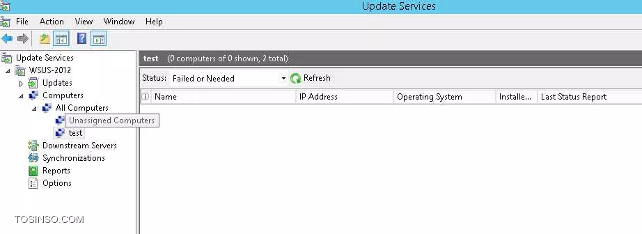 WSUS:علت قرارنگرفتن کامپیوترهای مورد نظر در پوشه ایجاد شده در زیر گره ی Unassigned Computers