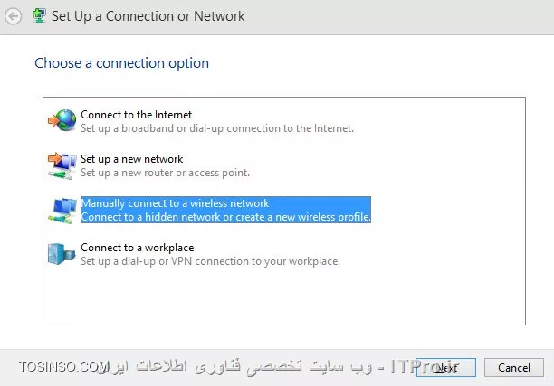 با جلسه ای دیگر از مجموعه آموزش های دوره MCSA مایکروسافت در خدمت شما عزیزان هستم. در جلسه پیش به معرفی |ده فرمان مهم در شبکه::https://tosinso.com/articles/40530/%d8%a2%d9%85%d9%88%d8%b2%d8%b4-%d8%b1%d8%a7%db%8c%da%af%d8%a7%d9%86-%d9%88%db%8c%d9%86%d8%af%d9%88%d8%b2-8-%d8%a8%d9%87-%d8%b5%d9%88%d8%b1%d8%aa-%da%af%d8%a7%d9%85-%d8%a8%d9%87-%da%af%d8%a7%d9%85| و به طور انحصاری ویندوز 8 پرداختیم. جلسه امروز اختصاص به مفاهیم مرتبط با شبکه های بی سیم در ویندوز 8 و نیز نحوه پیاده سازی عملی آن ها خواهد داشت. مانند همیشه ابتدا به معرفی این تکنولوژی خواهیم پرداخت.

ارتباط وایرلس (به انگلیسی Wireless)، از واژگان Wire به معنای کابل و Less به معنای فاقد تشکیل شده است، و به نوعی از ارتباط شبکه ای اطلاق می گردد که در آن از هیچ گونه کابلی برای انتقال داده استفاده نگردد، و تنها امواج راديويي، مادون قرمز و یا مايکروويو کار انتقال داده بين دستگاه ها را انجام دهند. در واقع وایرلس به ما امکان برقرای ارتباط بین دستگاه ها را بدون نياز به سيم يا کابل خواهد داد، که همین امر موجب می شود تا افراد بتوانند چه در حال حرکت و چه در حالت ثابت از منابع شبکه ای که ادمین برای آن ها مشخص کرده است استفاده نمایند. این تکنولوژی به معنای امروزی از سال 1997 پا به عرصه دنیای فن آوری ها گذاشت و تاکنون نیز در حال استفاده است، طوری که امروزه بسياري از زمينه هاي کاري از جمله مراقبت هاي پزشکي، یا سرويس هاي خدماتي نیز بر پایه وایرلس ارائه می شوند. 

در واقع شما با استفاده از تجهيزات وایرلس قادر خواهید بود تا تمام اطلاعات مورد نیاز را به مشتريان تان بر روی لب تاپ یا تبلت تان بدون نیاز به کابل نمايش دهید. از طرفي مي توانيد تمامي کارهاي خود را در حین حرکت نیز به سادگي به روز رساني کرده و یا آن را به اطلاع همکاران خود برسانيد. این تکنولوژي نوپا ضمن کاهش هزينه های مربوطه، روز به روز نیز در حال گسترده شدن است و در مقايسه با شبکه هاي کابلی، هزينه نگهداري آن نیز بسیار کمتر مي باشد. شما مي توانيد با استفاده از وایرلس به دریافت یا انتقال اطلاعات در هر مکانی بپردازید، و اين در حالي ست که براي انجام موارد مشابه در شبکه هاي سيمي، نیاز به صرف هزینه های بیشتری خواهید داشت.

!! *انواع شبکه های بی سیم*
امروزه شبکه های بی سیم در انواع و اقسام گوناگون موجود هستند که هر کدام نیز دارای کاربردهای خاص خودشان هستند. کاربردهایی همچون رسانه ای، صنعتی، نظامی، و دیگر انواع آن که هر یک نیز در باندهای فرکانسی یا توان‌ ارسال و دریافت سیگنال، متفاوت از یکدیگر عمل می کنند. به عنوان نمونه می توان از معروف ترین نوع شبکه وایرلسِ سامانه موقعیت‌یاب جهانی (GPS)، دستگاه‌های کنترل از راه دور، صفحه کلید بی‌سیم و تلویزیون ماهواره‌ای اشاره کرد. 

از ميان دیگر دستگاه ها مي توان به پيغام گيرها، تلفن هاي همراه، کامپيوتر هاي قابل حمل، شبکه هاي کامپيوتري، دستگاه هاي مکان ياب، سيستم هاي ماهواره اي و PDA ها نیز نام برد. گفتنی ست که تکنولوژي Wireless به سرعت در حال پيشرفت است و نقشی کليدي را در زندگي همه ما در سرتاسر دنيا ايفا مي کند. 
به طور کلی می توان سيستم هاي وایرلس را می توان به دو دسته اصلي تقسيم کرد: 

!! 1. وایرلس ثابت
در این نوع شبکه از فرستنده و گیرنده های مخصوصی برای ارسال و دریافت اطلاعات استفاده مي گردد، که داشتن خط ديد مستقيم براي برقراري ارتباط بین نقاط امری ضروری ست. بر خلاف تلفن هاي همراه و يا ديگر دستگاههاي وایرلس، اين سيستم ها از آنتن هاي ثابت استفاده مي کنند و به طور کلي مي توانند جانشين مناسبي براي شبکه هاي کابلي باشند. گفتنی ست که در این مدل، از دو آنتن مخصوص، که با هم در یک زاویه دید مستقیم (LOS) قرار داشته باشند برای برقراری ارتباط و انتقال داده استفاده می گردد.
<center>
||http://tosinso.com/files/get/280aefc2-b97c-4556-b748-a0529b2d18e7||
<center>
تجهیزات وایرلس ثابت در ایران معمولا در دو باند فرکانسی 2 گیگاهرتز و 5 گیگاهرتز موجود هستند، که افراد بر اساس نیازهایشان می توانند یکی از این دو را انتخاب نمایید.

!! 2. وایرلس قابل حمل
در شبکه های وایرلس قابل حمل از امواج مایکروویو برای انتقال داده استفاده می گردد، که معمولا هم نیازی به داشتن دید مستقیم بین دستگاه ها نمی باشد، و افراد معمولا تا یک فاصله و محدوده خاص را بدون داشتن دید مستقیم قادر به وصل شدن به شبکه خواهند بود. نمونه هاي اين سيستم عبارتند از: تلفن هاي همراه، نوت بوکها، دستگاه هاي پيغام گير و PDA ها. 
<center>
||http://tosinso.com/files/get/d2826734-dbb0-4cd6-8be1-a176add3075b||
<center>
* _نکته:_ از آن جا که شبکه های وایرلس ثابت به دلیل فراوانی شرکت های سازنده تجهیزات آن ها و نیز پیکربندی های خاص بر روی هر مدل، متفاوت از دیگری می باشد در نتیجه خود مبحثی جداگانه و طولانی را می طلبد. از این روی در این مبحث، از آموزش پیکربندی وایرلس های ثابت چشم پوشی می کنیم و تنها به بررسی و پیکربندی شبکه های وایرلس قابل حمل خواهیم پرداخت.

!! *پیکربندی شبکه های بی سیم قابل حمل در ویندوز 8*
_اتصال از طریق اکسس پوینت_ : گام اول به منظور ایجاد و نیز پیکربندی یک شبکه بی سیم در ویندوز 8 قرار دادن دستگاه اکسس پوینت در محلی ست که به ناحیه مورد نظرمان اِشراف کامل داشته باشد. بدین معنا که همیشه اکسس پوینت را در جایی قرار دهید که دیگر دستگاه هایی که قصد وصل شدن به شبکه را دارند با چشم غیر مسلح بتوانند اکسس پوینت مان را رویت نمایند.
<center>
||http://tosinso.com/files/get/367fa224-cd0a-4955-8075-10a0cb92cfed||
نمونه ای از اکسس پوینت خانگی 
<center>

مرحله بعدی پس از نصب و راه اندازی اولیه اکسس پوینت، انجام تنظیمات مرتبط برای اتصال ویندوز 8 به آن خواهد بود. بدین منظور لازم است تا بر روی کامپیوتری که قصد داریم از آن برای وصل شدن به اکسس پوینت استفاده کنیم نیز کارت شبکه وایرلسی را وصل و سپس درایورهای مربوط به آن را نیز نصب نماییم. در زیر می توانید دو مدل کارت شبکه وایرلس که یکی از آن ها اکسترنال و دیگری اینترنال می باشد را مشاهده نمایید:
<center>
||http://tosinso.com/files/get/0807a652-2c1c-459b-8ad7-ed4cda8244cf||
||http://tosinso.com/files/get/ee0d7fbc-ff3d-4a78-9ade-fa91e82eac2b||
<center>
پس از این که کارت شبکه وایرلس را به کامپیوتر ویندوز 8 وصل و درایور آن را نیز نصب کردیم، گام بعدی کلیک بر روی آیکون زرد رنگ کامپیوتر کنار ساعت ویندوز می باشد، تا تنظیمات IP و غیره را نیز بر روی آن انجام دهیم. در نتیجه پس از کلیک بر روی آیکون مربوطه مراحل زیر را گام به گام با هم پیش می بریم:
<center>
||http://tosinso.com/files/get/1f1b4197-aff0-4789-bfbd-121f3a344ba1||
<center>
ابتدا بر روی آیکون کنار ساعت ویندوز کلیک کنید تا تمامی شبکه های وایرلس که در محدوده ما قرار دارند برایمان به نمایش در بیایند. در شکل زیر برای من پس از کلیک بر روی آیکون مورد نظر دو شبکه وایرلس نمایش داده شده است، که نشان از وجود دو شبکه وایرلس در نزدیکی من دارد.
<center>
||http://tosinso.com/files/get/9322e9ab-70ce-46c5-b7aa-f8e10257f054||
<center>
در مثال فوق، شبکه ای که مد نظر من برای اتصال به آن می باشد Isaac نام دارد، در نتیجه با کلیک بر روی آن، ابتدا آن را انتخاب و سپس بر روی دکمه Connect کلیک می کنم.
<center>
||http://tosinso.com/files/get/545c6304-cfe7-4f30-ac23-f8fe566aae5a||
<center>
توجه داشته باشید در صورت وجود رمز عبور بر روی شبکه مورد نظر، پسورد مربوطه را نیز وارد نمایید و بر روی Next کلیک کرده تا اتصال به شبکه برقرار گردد. (شکل زیر)
به همین سادگی!
<center>
||http://tosinso.com/files/get/4943486f-021f-4f79-8e58-356f60cb16de||
<center>
!! اتصال بدون اکسس پوینت (تک کاره)
ممکن است مواقعی نیز پیش آید که تهیه اکسس پوینت برای افراد مقدور نباشد و یا این که بخواهیم بدون استفاده از زیرساخت های هزینه بر تنها دو کامپیوتر را با یکدیگر شبکه کنیم. در چنین حالتی بایستی از نوع دیگری از شبکه های وایرلس به نام Ad-HOC استفاده کنیم. در واقع Ad-HOC نوعی از شبکه وایرلس می باشد که در آن از هیچ گونه اکسس پوینت یا دیگر دستگاه های ارتباطی بی سیم برای ارتباط استفاده نشده باشد و تنها به کمک اجرای چند دستور مستقیما دو لب تاپ یا کامپیوتر را بدون کابل با هم شبکه کنیم. 
برای ایجاد یک شبکه وایرلس Ad-Hoc، می توان به دو روش عمل کرد:

!! روش اول: با استفاده از محیط گرافیکی ویندوز 8
ابتدا به بررسی و نیز نحوه راه اندازی شبکه وایرلس به صورت Ad-Hoc و در محیط گرافیکی ویندوز خواهیم پرداخت. پس بدین منظور مراحل زیر را گام به گام انجام دهید:
1. وارد Control Panel شده و بر روی آیکون Network and Internet، و سپس بر روی نوشته View network status and tasks کلیک نمایید، و در نهایت Setup a new connection or network را کلیک کنید.
<center>
||http://tosinso.com/files/get/6e5c8e96-7dcd-4994-b786-c1f12fad85c8||
<center>
2. در صفحه جدیدی که برایمان باز خواهد شد، بر روی Network and Sharing Center کلیک، و سپس بر روی نوشته Setup a new connection or network کلیک نمایید
<center>
||http://tosinso.com/files/get/42716b46-868b-4894-9ef4-0bc21d36c98c||
<center>
3. در صفحه ای که برایمان پس از کلیک نمایش داده خواهد شد، گزینه Manually connect to a wireless network را انتخاب نمایید (تصویر زیر)
<center>
||http://tosinso.com/files/get/56708763-bac7-4bea-b91b-55f85fdf497b||
<center>
4. در قسمت بعد (تصویر زیر)، ویندوز از ما نامی را که قصد داریم به اکسس پوینت مجازی مان تخصیص دهیم از ما خواهد پرسید. توجه داشته باشید که این نام دقیقا همان نامی خواهد بود که بعدا افراد با جستجو شبکه های وای فای اطراف، این نام برایشان به نمایش در خواهد آمد. در مثال زیر من Persia-Net را برای نمونه وارد کرده ام.
دیگر گزینه موجود در این صفحه نیز، Security Type می باشد که بیانگر نوع پروتکل امنیتی ست که قصد داریم از آن برای شناسایی و نیز تایید هویت کاربران استفاده نماییم. این که هر کدام از این پروتکل ها چه هستند و نحوه کارکرد و الگوریتم امنیتی شان به شکل می باشد در دوره های بعدی مورد بررسی قرار خواهند گرفت. در اینجا من WEP را انتخاب و در بخش Security Key نیز یک پسورد بیش از 6 رقم را وارد می کنم تا افرادی که قصد وصل شدن به شبکه وای فایم را دارند ابتدا این پسورد را وارد و سپس به آن وصل شوند. در نهایت بر روی Next و Finish کلیک می کنیم.
<center>
||http://tosinso.com/files/get/1cef4b96-c9de-4b49-abd7-246681f9e01a||
<center>
مراحل کار تا بدین جای امر به اتمام رسیده است. اکنون کافی ست تا بر روی لب تاپ تان یا دیگر کامپیوترهای مجهز به کارت شبکه بی سیم، شبکه های وایرلس اطراف را جستجو کنید، و مشاهده خواهید نمود که اکسس پوینت مجازی که هم اکنون با نام Persia-Net ساختیم برای آن ها قابل رویت می باشد، و افراد قادر خواهند بود با وارد کردن پسوردی که در مراحل قبل تعیین کردیم به شبکه ما وصل شده و از منابع آن استفاده نمایند.در شکل زیر همان طور که ملاحظه می کنید، من بر روی یکی از کلاینت های شبکه ام که دارای کارت شبکه وای فای نیز می باشد، ابتدا شبکه های اطراف را جستجو، و پس از یافتن شبکه Persia-Net که در بالا ساختم با زدن دکمه Connect به آن متصل شده ام.

<center>
||http://tosinso.com/files/get/35004cf3-215e-4b4b-8cb2-ff6c2d1dc314||
||http://tosinso.com/files/get/7bfb2c98-cb01-47d7-a08c-5dfcb8c9b108||
<center>

ضمن این که توجه داشته باشید در صورتی که بخواهیم افراد از اینترنت موجود بر روی کامپیوتر یا لب تاپ مان نیز استفاده نمایند، تنها کافی ست تا اتصال اینترنتی مان را بر روی اتصال اکسس پوینت مجازی به اشتراک بگذاریم. نحوه به اشتراک گذاری اینترنت نیز در جلسه چهاردم مباحث همین دوره مفصل بحث شد.

!! روش دوم: با استفاده از اجرای دستورات خاص در محیط PowerShell
مواقعی نیز هستند که قصد داریم بدون رفتن تک تک مراحل بالا و تنها با اجرای چند فرمان ساده در محیط PowerShell یک اکسس پوینت مجازی را ایجاد نماییم و به آن وصل شویم. بدین منظور پس از وصل کردن کارت شبکه بی سیم به کامپیوتر، از فرمان زیر کمک خواهیم گرفت:
<left>
netsh wlan set hosted network mode=allow ssid=PersiaNet key=0123456789
<left>
<center>
||http://tosinso.com/files/get/cd451bca-a9cc-4e55-b99e-42a19f6e4718||
<center>
گفتنی ست پس از اجرای فرمان بالا، نیاز به اجرای فرمان دوم نیز برای با موفقیت به انجام رسانیدن کار داریم، که بدین منظور از دستور زیر استفاده می کنیم:
<center>
netsh wlan start
<center>
<center>
||http://tosinso.com/files/get/b92e11ad-722b-4f45-9152-5611cbf31f5f||
<center>
اکنون که هر دو دستور را با موفقیت اجرا کردیم، کافی ست تا بر روی لب تاپ یا کامپیوترهای دیگر شبکه که مجهز به کارت شبکه وایرلس هستند، به جستجوی شبکه های وای فای اطراف بپردازید، و مشاهده خواهید کرد که اکسس پوینت مجازی که هم اکنون با نام Persia-Net ساختیم برای دیگر دستگاه های مجهز به وای فای قابل رویت می باشد، و افراد قادر خواهند بود با وارد کردن پسوردی که در بالا تعیین کردیم به شبکه ما وصل شده و از منابع آن استفاده نمایند.
<center>
||http://tosinso.com/files/get/35004cf3-215e-4b4b-8cb2-ff6c2d1dc314||
||http://tosinso.com/files/get/7bfb2c98-cb01-47d7-a08c-5dfcb8c9b108||
<center>

امیدوارم آموزش این جلسه نیز مورد توجه شما عزیزان قرار گرفته باشد.

نویسنده : اسحاق احمدپور
منبع :| جزیره سرویس های شبکه مایکروسافت وب سایت توسینسو::https://tosinso.com/microsoft|
هرگونه نشر و کپی برداری بدون ذکر منبع و نام نویسنده دارای اشکال اخلاقی است