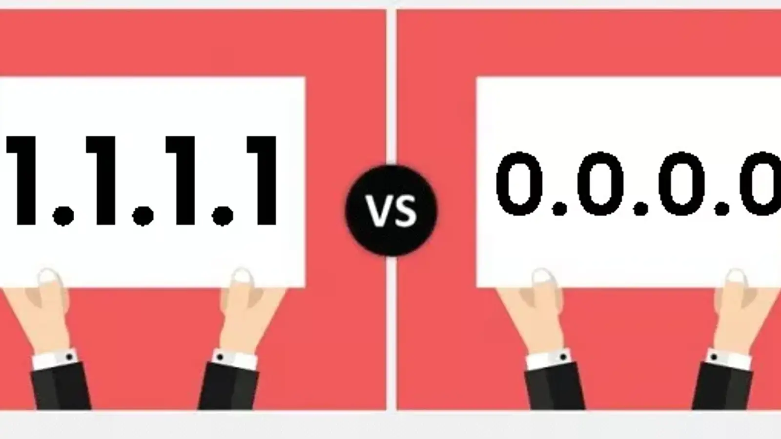تفاوت بین آدرس 0.0.0.0 و 1.1.1.1 چیست؟