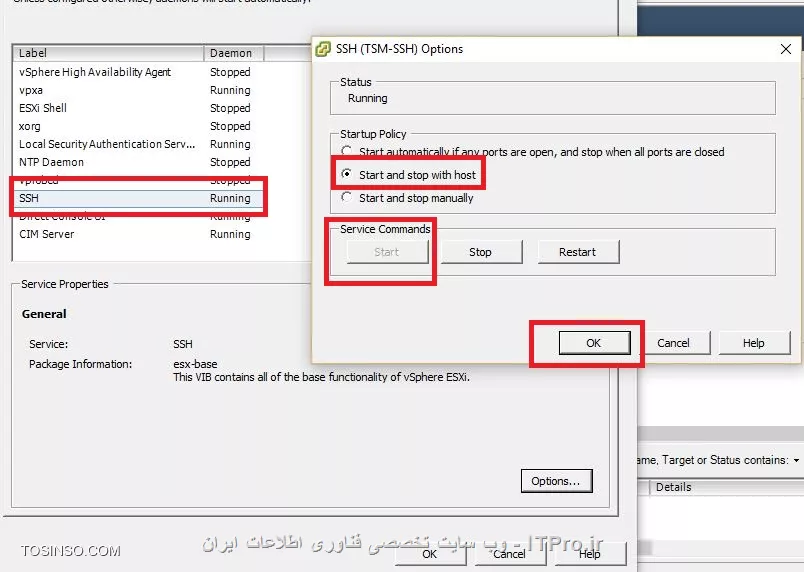فعال کردن SSH