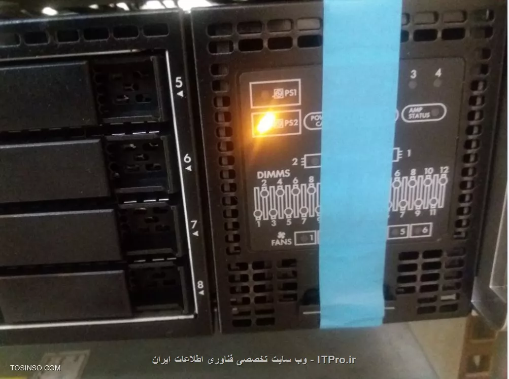 با سلام خدمت دوستان ITPRO یی
دوستان در یک سرور hp dl380 G8 چراغ PS1 که خاموشه و چراغ PS2 به رنگ نارنجی هست، علت این چی هستش؟ ممنون میشم بگید

||http://tosinso.com/files/get/56ca7783-dcc8-4009-8630-e85c005e43b3||