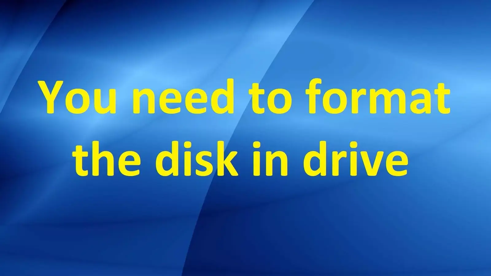 آموزش رفع خطای You need to format the disk in drive