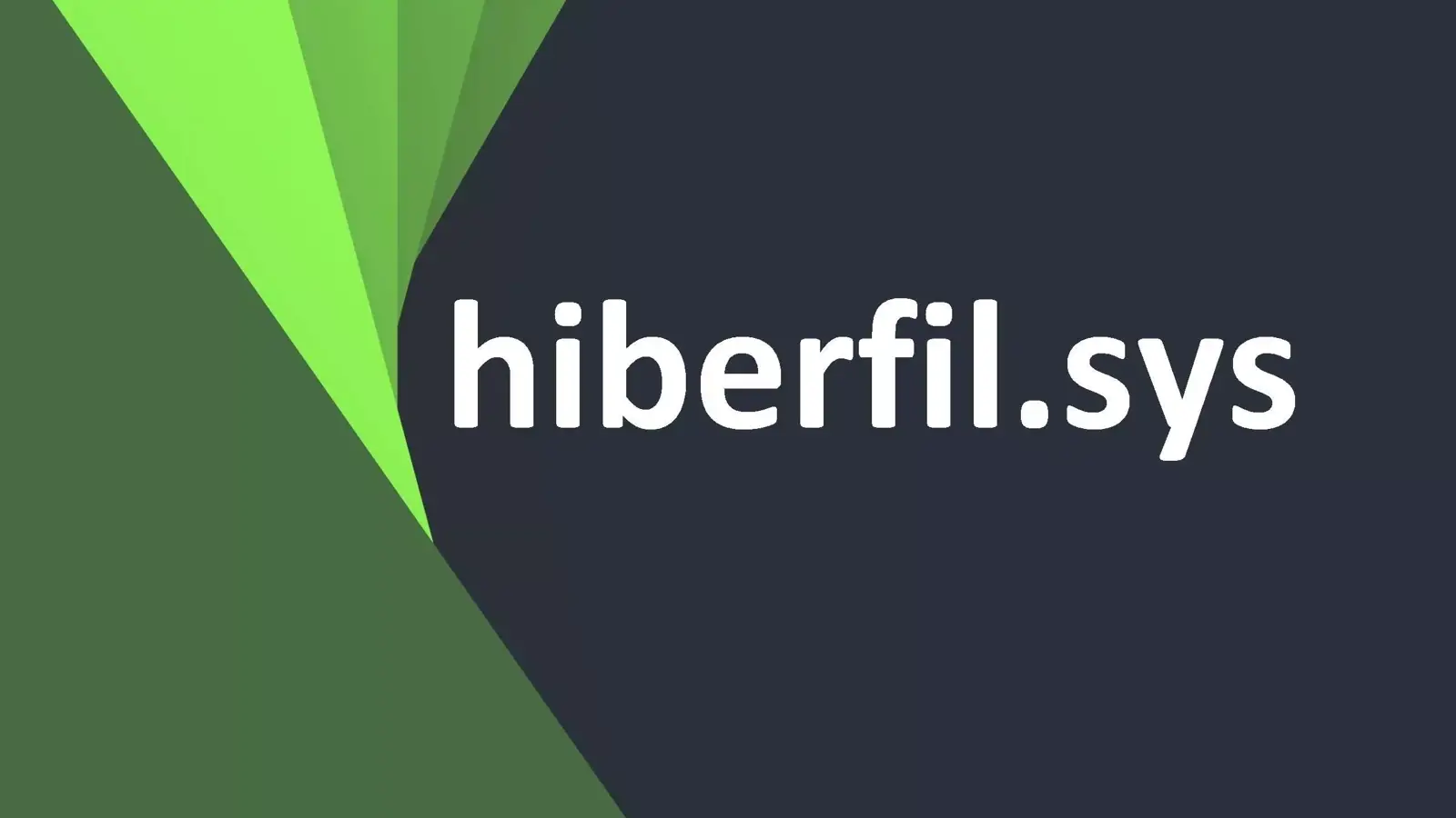 hiberfil.sys چیست و چگونه میتوانیم آن را پاک کنیم؟