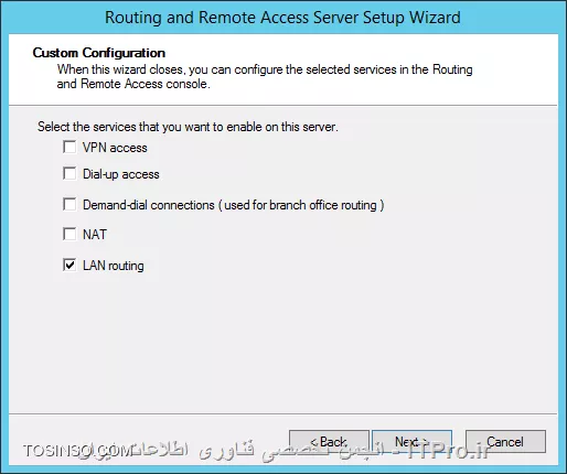 Routing در ویندوز سرور ۲۰۱۲ 