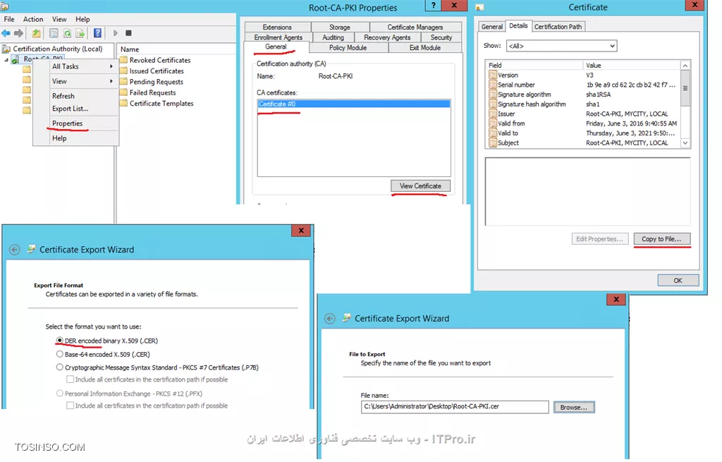 آموزش جامع PKI در مایکروسافت و Active Directory Certificate Services : قسمت پنجم