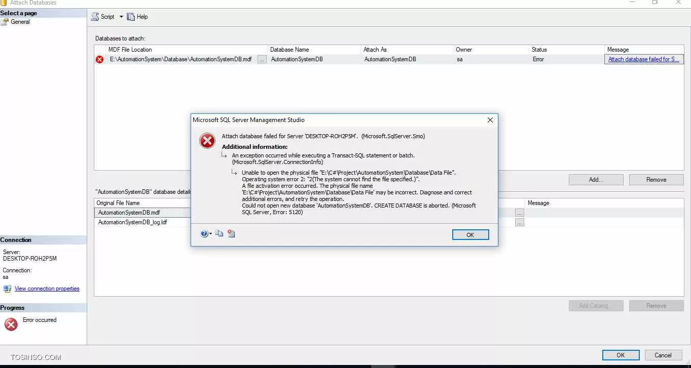 سلام
من فایل استریم روی دیتابیس از قبل ایجاد شده خودم طبق آموزش های مهندس احمدی فعال کردم
الان دی اتچ کردم ببرم روی یه سیستم دیگه اتچ کنم اخطار داد
تمامی تنظیمات مربوط به دسترسی اون رو (properties->security) اعمال کردم ولی باز فایده نداشت
رو سیستم خودم که فایل استریم رو فعال کردم هم دیگه نتونستم اتچ کنم

||https://tosinso.com/files/get/5ac62ae6-194d-45f8-a425-b77f18bc3014||

خواهش میکنم راهنمایی کنید
اصلا چطوری میتونم فایل استریم رو پاک کنم و برگردونم به حالت قبل فعال شدنش