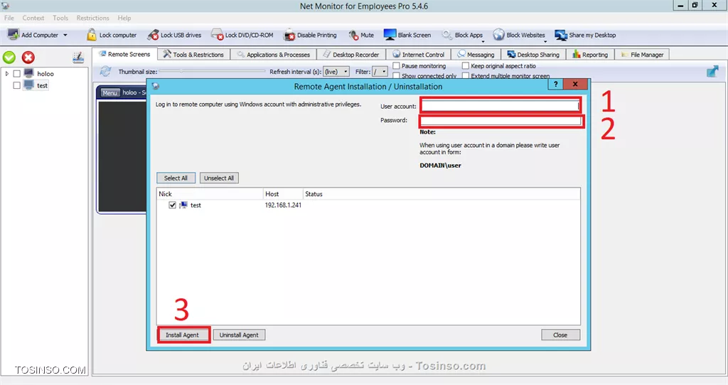 آموزش استفاده از نرم افزار مانیتورینگ Net Monitor For Employees در شبکه های ورک گروپ و دامین (بخش اول)