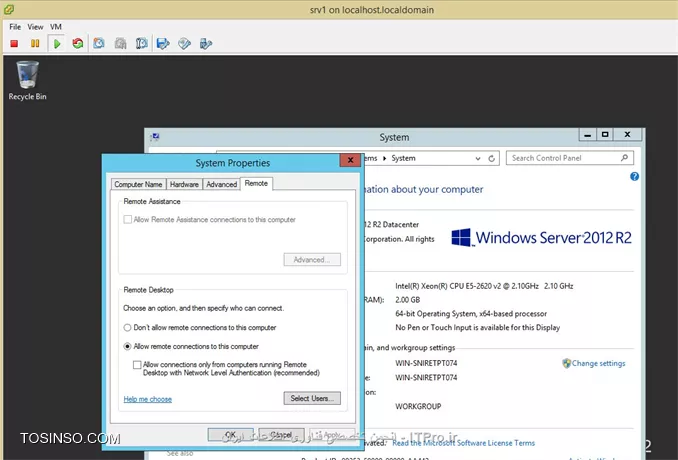 شما متوجه صحبت من نشدید
اولا که هاست روی vsphere هست ، نه vm، این سرور vsphere هم روی یک سرور hp نصب شده
حالا من ip خودسروری  که vsphere روش نصب هست رو میتونم پینگ کنم
ولی ip اون ماشین های مجازی که درون  vsphere راه اندازی کردم رو نمیتونم پینگ کنم و همچنین نمیتونم بهشون remote desktop بزنم

در ضمن فایروال اون ماشین های درون vsphere خاموش است و remote desktop هم فعال است
||http://network.tosinso.com/files/get/8bfff691-99e6-4eba-a0e6-081995de202c||
||http://network.tosinso.com/files/get/5b898332-a5f1-4c8d-865d-e7adcf71ae0f||

تنظیمات networking هم به صورت زیر است
||http://network.tosinso.com/files/get/f0e81d38-8ce9-442f-91d6-32516cc5b18d||