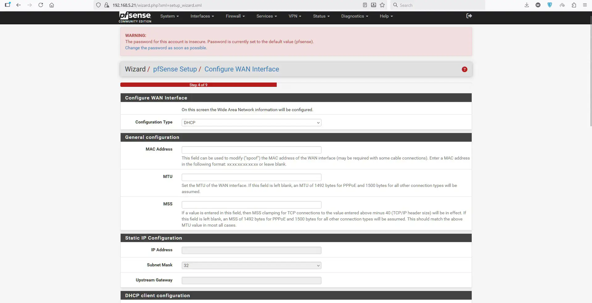 آموزش نصب  pfsense