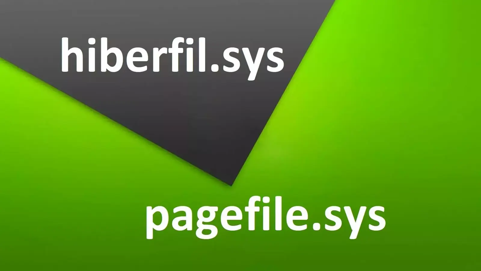 تفاوت pagefile.sys و hiberfil.sys در چیست؟