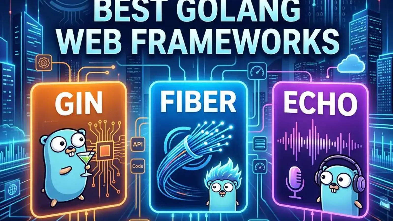 بهترین فریمورک های وب Golang در سال ۲۰۲۶ (بررسی Gin، Fiber و Echo)