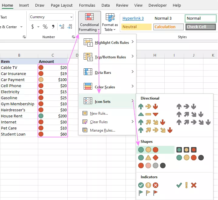 آموزش کار با Icon Sets
