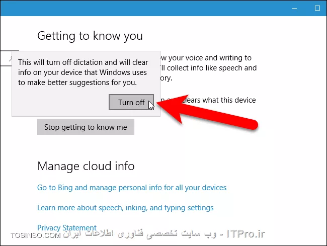 ||http://tosinso.com/files/get/b253bf8b-7246-40dc-b3e3-7b813b2edca0||

Cortana در ویندوز 10 یک سر و گردن بالاتر از سرچ های معمولی در ویندوز های اخیر است. Cortana همچنین یک دستیار مخصوص شبیه به Siri در iOS و یا OK Google در پلتفرم اندروید میباشد. اطلاعات وارد شده در Cortana در کامپیوتر و اکانت bing شما ذخیره میشود که نتایج را برایتان سفارشی سازی کند. Cortana میتواند مفید باشد هنگامی که شما نخواهید اطلاعات وارد شده در آن را برایتان ذخیره کند.شما میتوانید اطلاعاتی که Cortana برایتان ذخیره کرده را پاک کنید.در ادامه به شما اموزش میدهیم که چگونه اطلاعات ذخیره شده در حافظه Cortana را پاک نمایید...

--
*پاک کردن تاریخچه جستجو Cortana در کامپیوتر*:
برای پاک کردن تاریخچه جستجو در Cortana مانند شکل های زیر عمل کنید:

||http://tosinso.com/files/get/b269dd53-8126-4925-9d31-402630260afb||

||http://tosinso.com/files/get/547bdb7e-95bd-4b6b-88d2-72844eb51ce0||

 ||http://tosinso.com/files/get/6726ce57-a881-44e0-9b1a-963b02ef5c1c||

||http://tosinso.com/files/get/1a35e2b4-6915-4e52-8ae5-1b565bcb5a1f||

||http://tosinso.com/files/get/33ab102d-8816-465e-a438-19b32ca2ccee||

این روش نه تنها تاریخچه مربوط به اطلاعات ذخیره در Cortana را حذف میکند بلکه اطلاعات اضافی را که Cortana برای شما ذخیره کرده است را نیز حذف میکند.تنظیمات دیگری برای حذف تاریخچه Cortana وجود ندارد.بنابراین اگر شما فقط خواستید تاریخچه جستجو Cortana را پاک کنید ولی همچنین میخوهید تا Cortana چیز های بیشتری از شما بداند میتوانید مانند عکس زیر بر روی دکمه  “Get to know me” کلیک کنید تا قابلیت جستجوی Cortana دوباره فعال شود.

||http://tosinso.com/files/get/5e79da8f-e8ed-4580-977a-70ba5657f9fe||

*پاک کردن اطلاعات جمع آوری شده توسط Cortana در حساب کاربریBing تان* :
 برای پاک کردن اطلاعات ذخیره شده در حساب کاربری Bing خود مانند عکس زیر عمل کنید.

||http://tosinso.com/files/get/ac2ad8c5-a701-45bc-9f27-93b556f75537||

برای این کار ابتدا شما باید به حساب کاربری مایکروسافت خود لاگین کنید تا صفحه شخصی حساب کاربری بینگ تان بطور اتوماتیک باز شود.بعد اسکرول کنید و مانند شکل زیر روی Clear کلیک کنید.بعد از این کار برای اطمینان دوباره سوال میشود که مطمئنید میخواهید Clear کنید شما هم بر روی Clear کلیک میکنید.

||http://tosinso.com/files/get/68e574b9-c69e-4d07-94f1-501e82005290||

در ادامه صفحه ای مربوط به Recommand هایی برای اطلاعاتی که Clear شده اند را میتوان با کلیک کردن روی نوشته ای که در عکس زیر مشاهده میکنید مشاهده نمود.

||http://tosinso.com/files/get/ae766c3c-1995-4f48-b837-791ebbee4bfc||
امیدوارم مورد توجه شما قرار گرفته باشد.*ITPRO *باشید


نویسنده : امیرحسین کریم پور
منبع : انجمن تخصصی فناوری اطلاعات ایران(ITPro.ir)
منبع اصلی : |www.howtogeek.com::http://www.howtogeek.com/282512/how-to-clear-cortanas-search-history-in-windows-10/|
هرگونه نشر و کپی برداری بدون ذکر منبع و نام نویسنده دارای اشکال اخلاقی می باشد