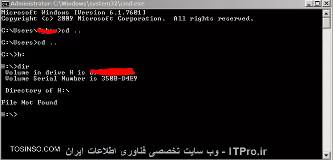 نه.فقط در سیستم خودم این طوری هست و همه فلش ها. اگر همون فلش ها را به سیستم دیگه بزنم نشان می دهد.
<center>
||http://icdl.tosinso.com/files/get/5f5884d2-cf81-4016-9917-d9467dee699d||
<center>
از طریق cmd قابل دسترسی هست فقط نمی دانم چرا میگه file not found!