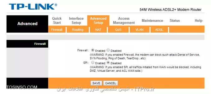 اگر مودم شما به سوئیچ وصل شده و gateway سرور را آی پی مودم انتخاب کنی و در مودم در قسمت nat این تنظیمات را انجام دهید جواب می گیرید 
||http://network.tosinso.com/files/get/601c72a4-c889-406d-9236-218409b75e3e||
در قسمت Virtual Server نیز این تنظیمات را انجام دهید البته آی پی سرور خودتان را به جای 192.168.1.100 بنویسید
||http://network.tosinso.com/files/get/f080e27b-5dd1-4c34-a081-707e70b15594||

||http://network.tosinso.com/files/get/7b53ba85-8fa4-40a5-8188-d51d6a897a28||
البته نظر دوستمون درست است اگر یک سازمان  متوسط یا بزرگ دارید این روش صحیحی نمی باشد ولی حداقل برای تست و آزمایش چیزی را از دست نمی دهید البته باز هم امنیت را در نظر داشته باشید