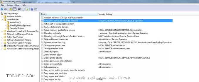 در اینجا شما در پی سی دوم permission لازم برای دسترسی  را ندارید. اگه به پیغام خطا هم دقت کنید میگه این یوزری که میخواد به کامپیوتر دسترسی داشته باشه permission و right لازم رو برای اینکار نداره. برای اینکه این کامپیوتر باید بتواند قابل دسترسی باشد. right مورد نظر رو از طریق group policy اعمال کنید
||http://network.tosinso.com/files/get/611eccaf-9c93-4ed6-b7a7-fd64aa7eb857||

طبق عکس ابتدا وارد secpol.msc شوید و از قسمت access this coputer from the network این right رو برای کامپیوترت تنظیم کن یا بروی everyon قرار بده تا تمام یوزرها بتونن بهش دسترسی داشته باشن