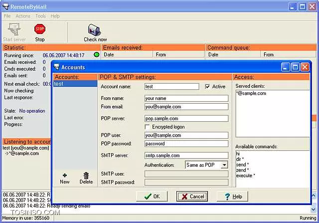 تصویر ابزار RemoteByMail تروجان ایمیلی