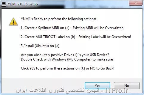 آموزش نصب سیستم عامل به وسیله usb با نرم افزار YUMI
