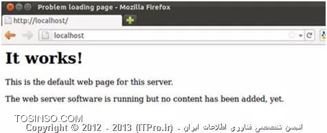 تست نصب آپاچی سرور