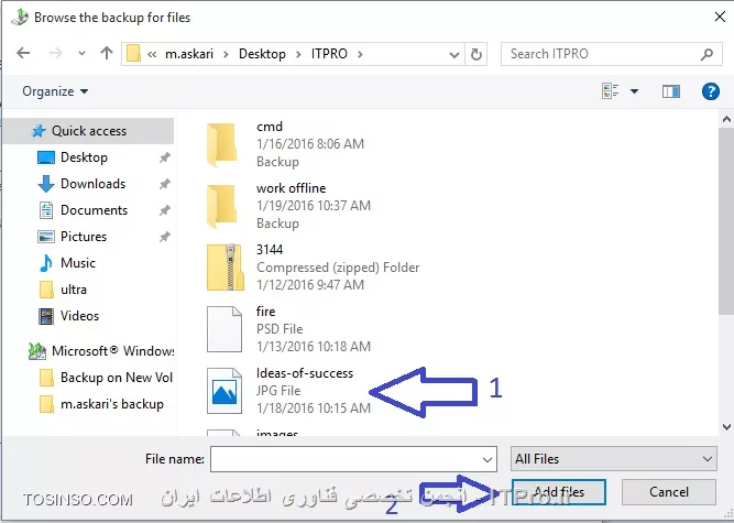 Restore کردن فایل بکاپ ویندوز 7 در ویندوز 10