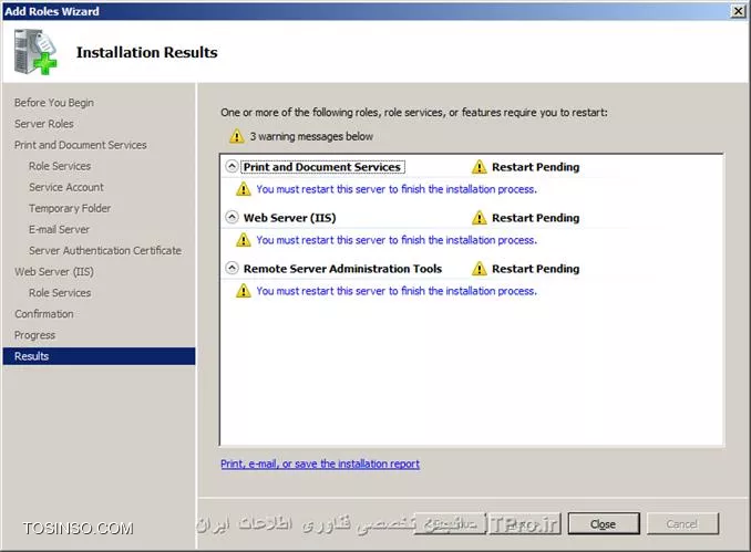 نصب و راه اندازی Print and Document Service