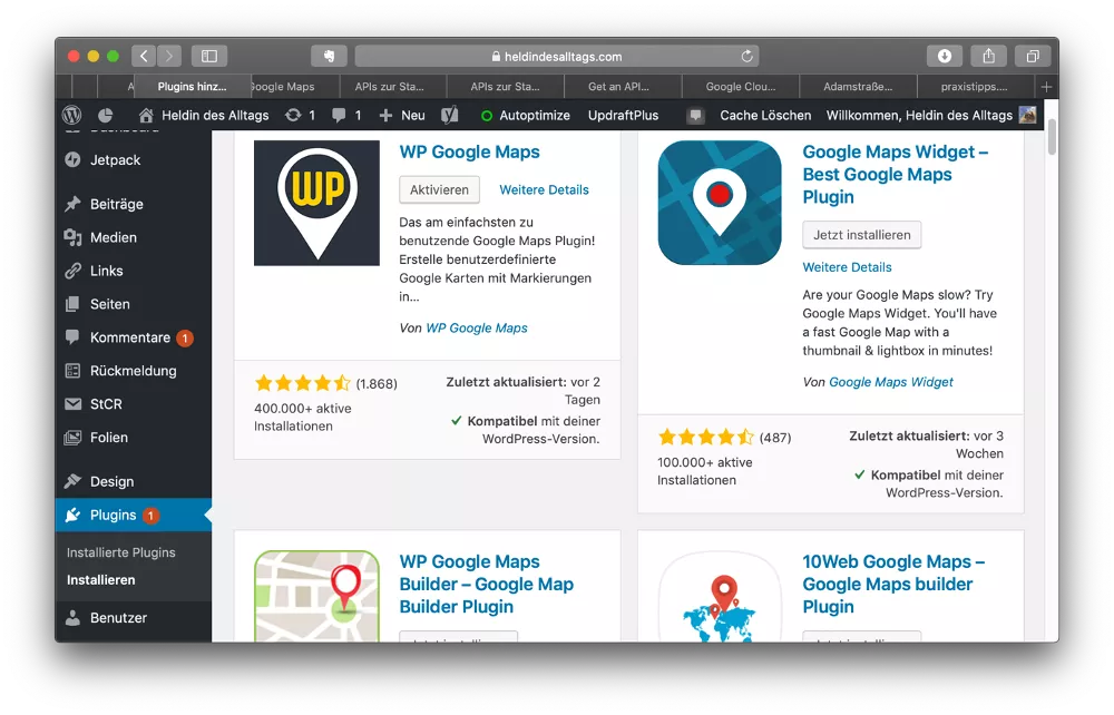 افزونه گوگل مپ در وردپرس