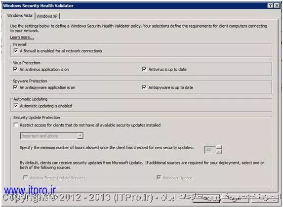 راه اندازی سرویس Network Access Protection
