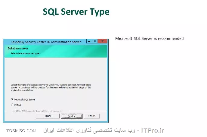 SQL کسپراسکی سرور 
