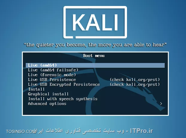 آموزش نصب کالی در VMware