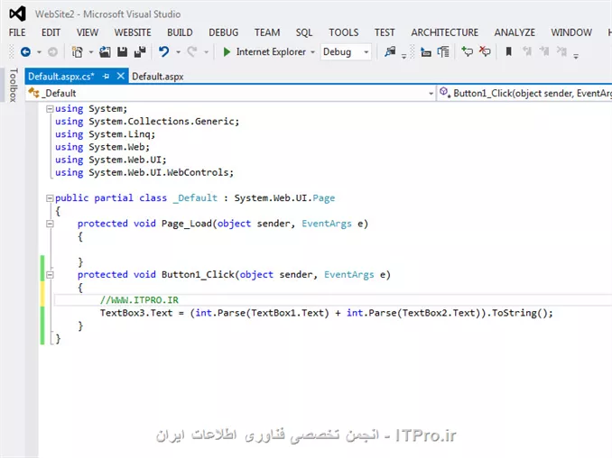 ماشین حساب با ASP.net