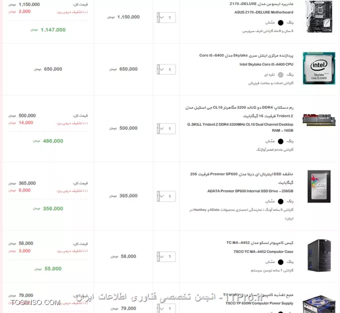 نظرتون راجع به این سیستم چیه؟
||http://network.tosinso.com/files/get/6623b8cd-f6f5-489e-8356-6b6db466a328||

نه که بگم دیجیکالا انتخابمه ، فقط میخواستم یه جا بشه انتخاب کرد یه فاکتور از توش دربیاد ببینم قیمت چند میشه