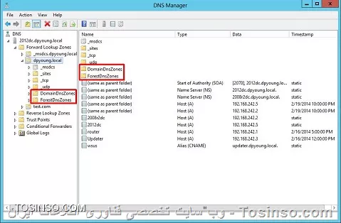 منظور از Default DNS Application Directory Partitions در اکتیودایرکتوری چیست ؟